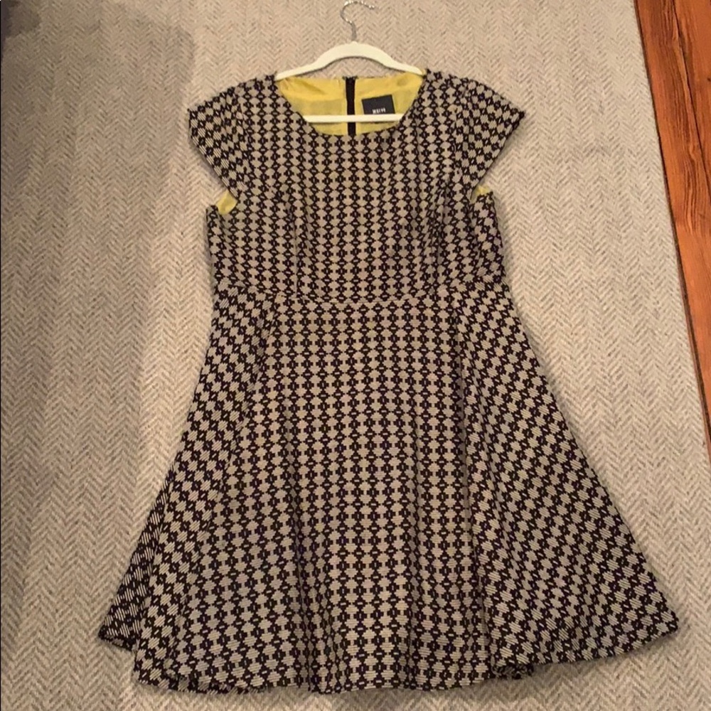 Maeve Black and Yellow Patterned Dress